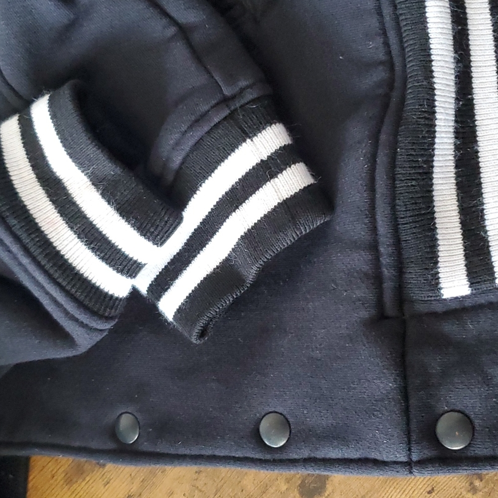 Lords of Gastown Motorcycle Company Black Wool Bomber Club Varsity Jacket - Picture 12 of 14